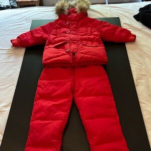 Red Unisex snowsuit 3 to 4T